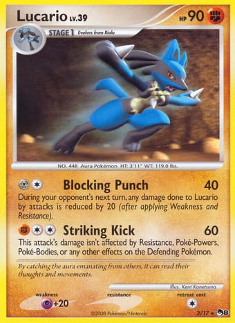 Lucario POP Series 8 Pokemon Card