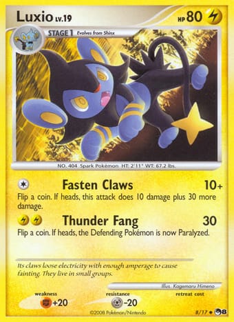 Luxio POP Series 8 Pokemon Card
