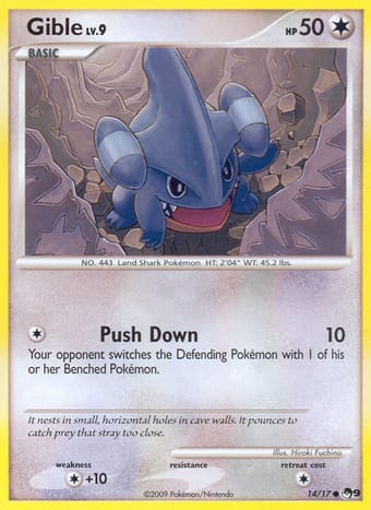 Gible POP Series 9 Pokemon Card