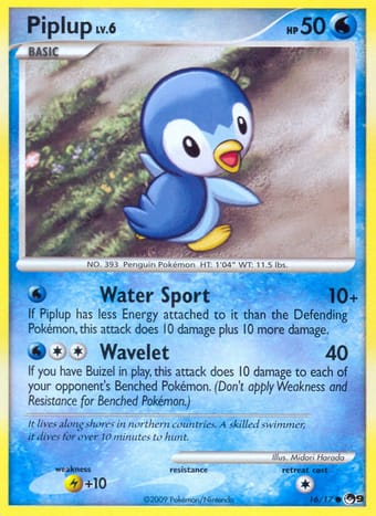 Piplup POP Series 9 Pokemon Card