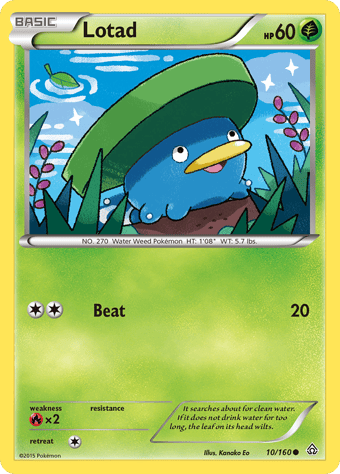 Lotad Primal Clash Pokemon Card