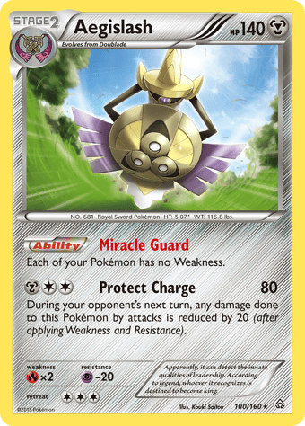 Aegislash Primal Clash Pokemon Card