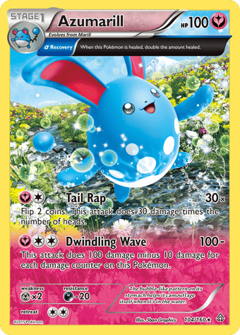Azumarill Primal Clash Pokemon Card