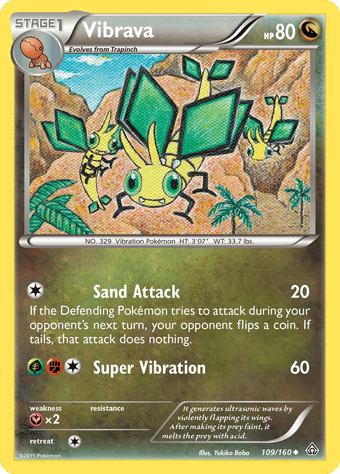 Vibrava Primal Clash Pokemon Card