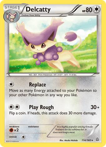 Delcatty Primal Clash Pokemon Card