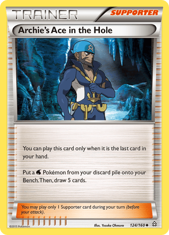 Archie's Ace in the Hole Primal Clash Pokemon Card