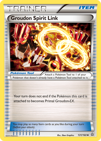 Groudon Spirit Link Primal Clash Pokemon Card
