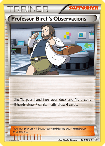 Professor Birch's Observations Primal Clash Pokemon Card