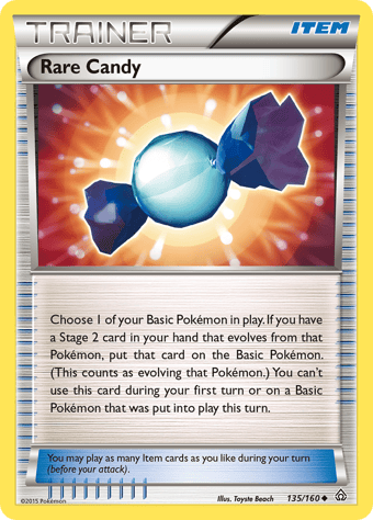 Rare Candy Primal Clash Pokemon Card