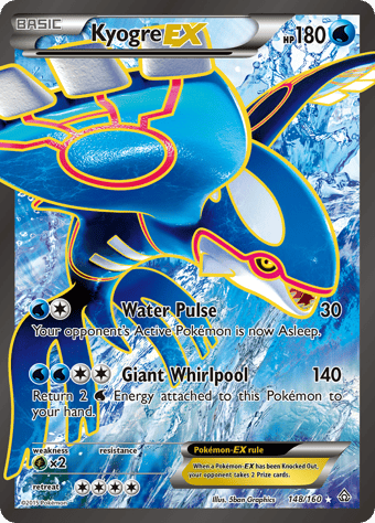 Kyogre-EX Primal Clash Pokemon Card