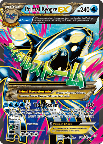 Primal Kyogre-EX Primal Clash Pokemon Card