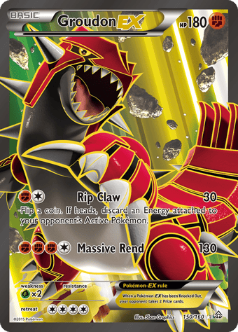 Groudon-EX Primal Clash Pokemon Card