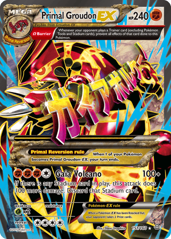 Primal Groudon-EX Primal Clash Pokemon Card