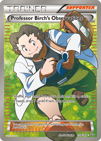 Professor Birch's Observations Primal Clash Pokemon Card