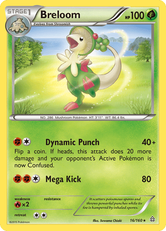 Breloom Primal Clash Pokemon Card