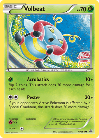 Volbeat Primal Clash Pokemon Card