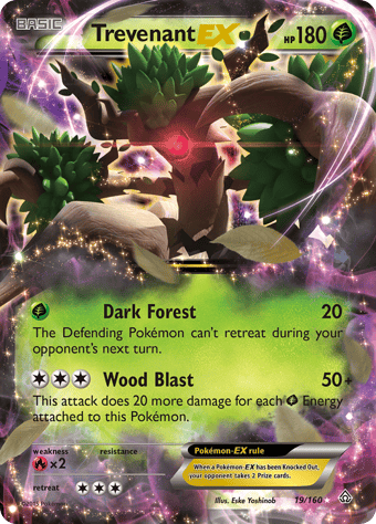 Trevenant-EX Primal Clash Pokemon Card