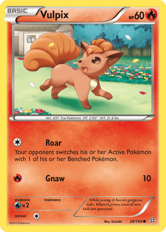 Vulpix Primal Clash Pokemon Card