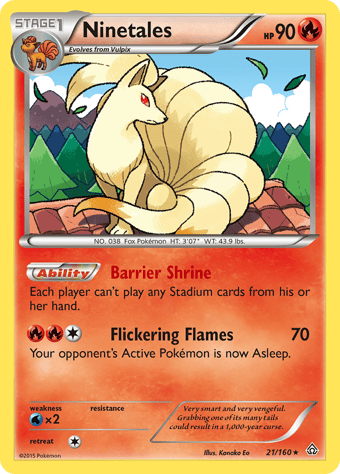 Ninetales Primal Clash Pokemon Card