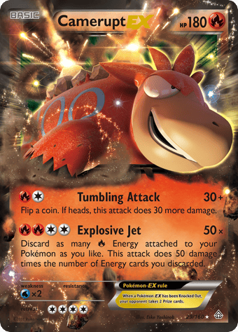 Camerupt-EX Primal Clash Pokemon Card