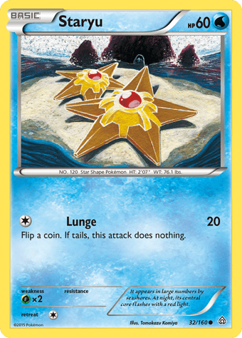 Staryu Primal Clash Pokemon Card
