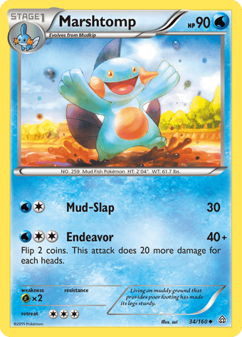 Marshtomp Primal Clash Pokemon Card