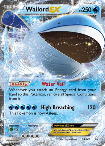 Wailord-EX Primal Clash Pokemon Card
