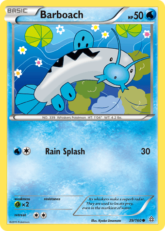 Barboach Primal Clash Pokemon Card