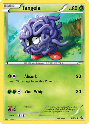 Tangela Primal Clash Pokemon Card