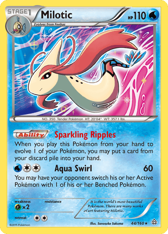 Milotic Primal Clash Pokemon Card