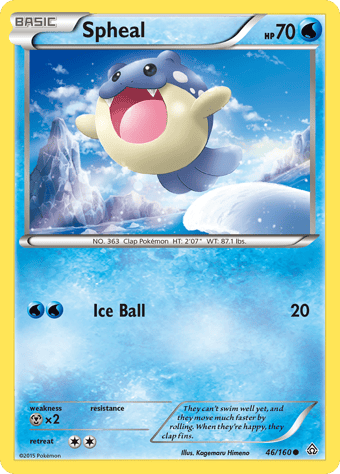 Spheal Primal Clash Pokemon Card