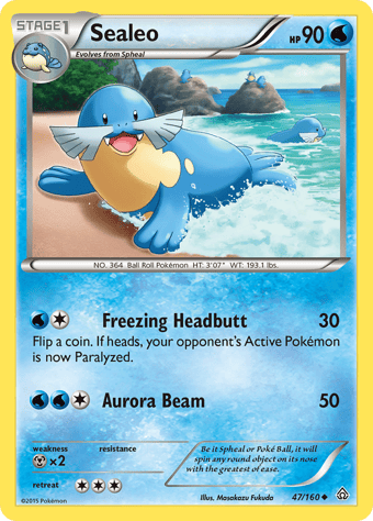 Sealeo Primal Clash Pokemon Card