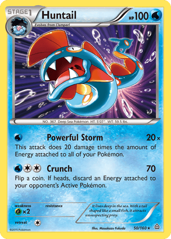 Huntail Primal Clash Pokemon Card