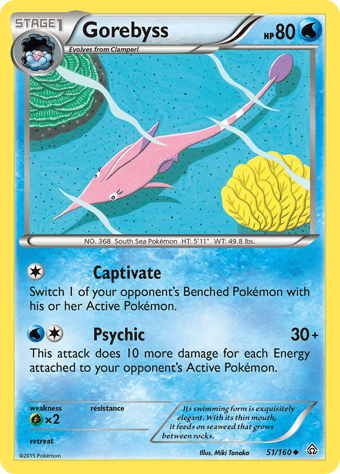 Gorebyss Primal Clash Pokemon Card