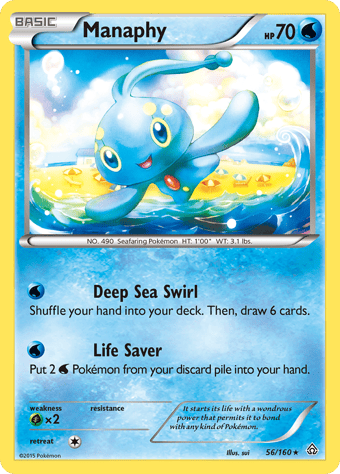 Manaphy Primal Clash Pokemon Card
