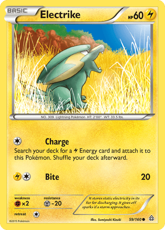 Electrike Primal Clash Pokemon Card