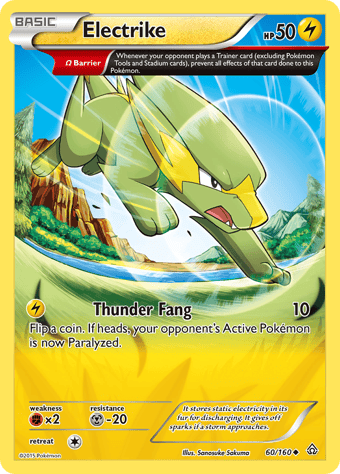 Electrike Primal Clash Pokemon Card