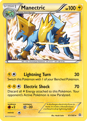 Manectric Primal Clash Pokemon Card