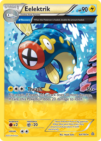 Eelektrik Primal Clash Pokemon Card