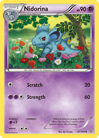 Nidorina Primal Clash Pokemon Card