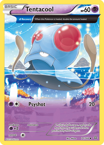 Tentacool Primal Clash Pokemon Card