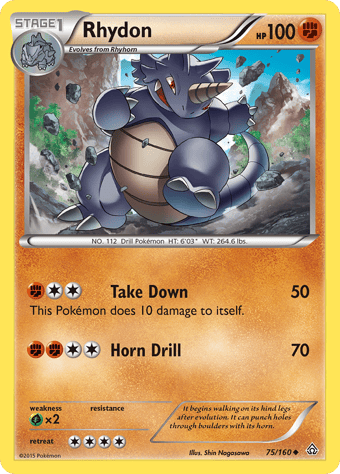 Rhydon Primal Clash Pokemon Card