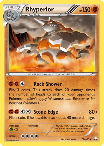 Rhyperior Primal Clash Pokemon Card