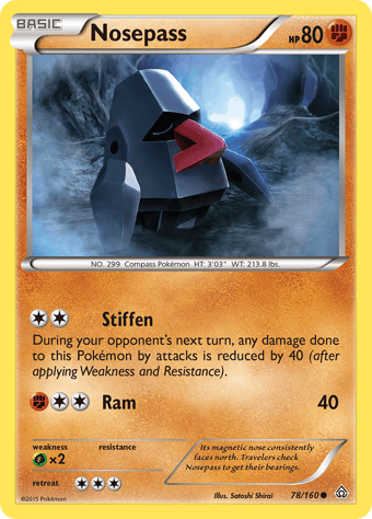 Nosepass Primal Clash Pokemon Card