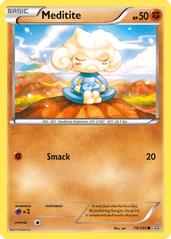 Meditite Primal Clash Pokemon Card