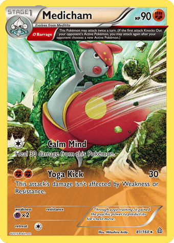 Medicham Primal Clash Pokemon Card
