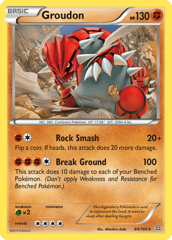 Groudon Primal Clash Pokemon Card