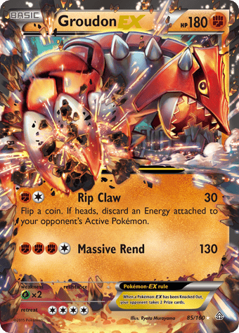 Groudon-EX Primal Clash Pokemon Card