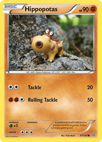 Hippopotas Primal Clash Pokemon Card