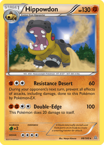 Hippowdon Primal Clash Pokemon Card